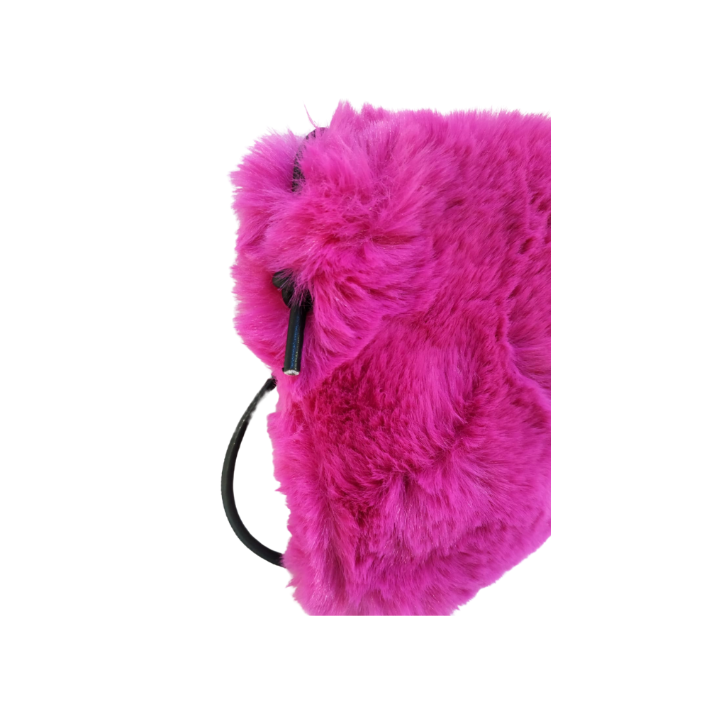 Bolso Bandolera Pelo Rosa