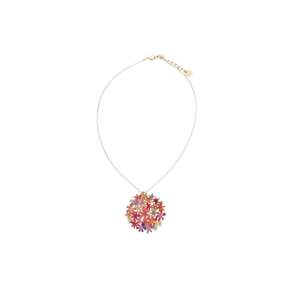 Colgante Corto Bouquet Naranja Oro