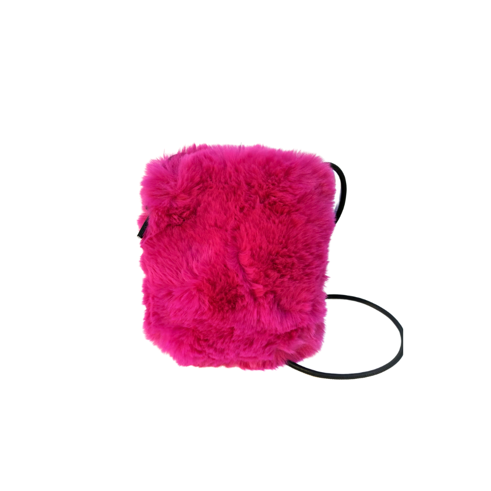 Bolso Bandolera Pelo Rosa