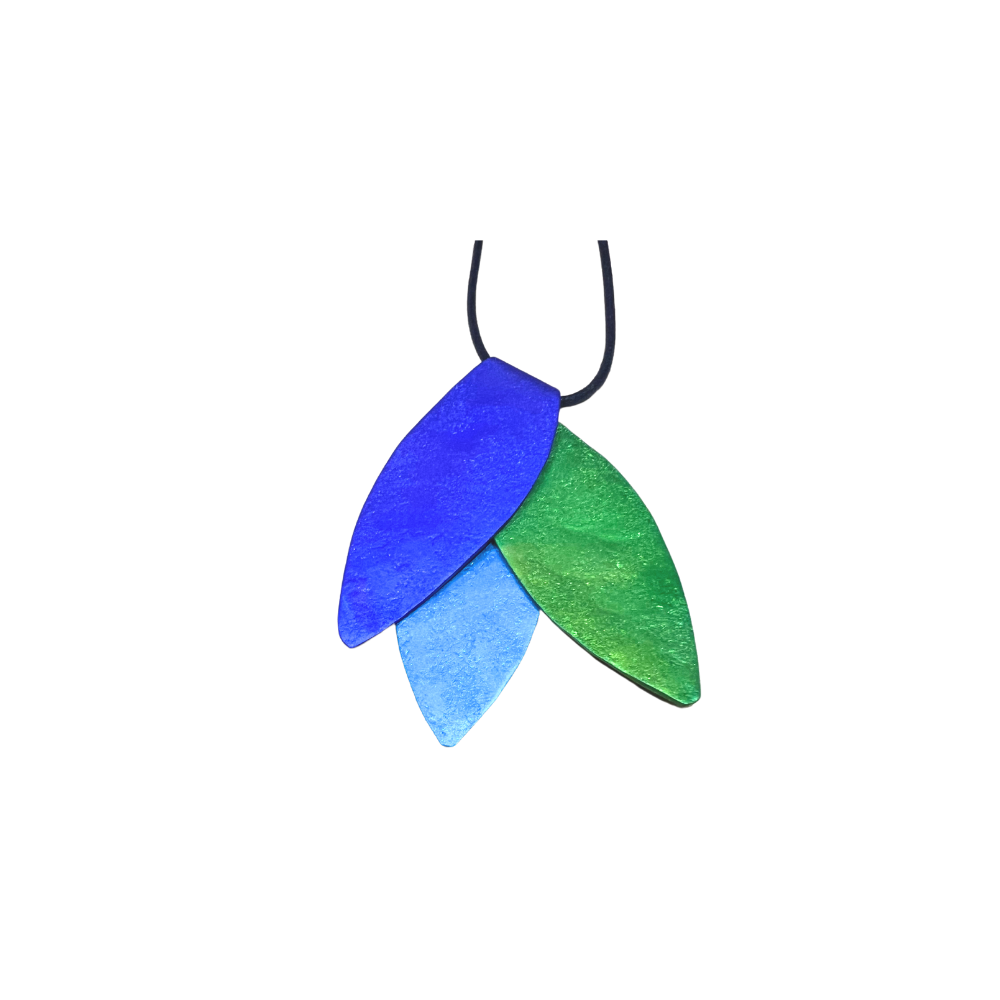 Colgante Hojas Verde Azul