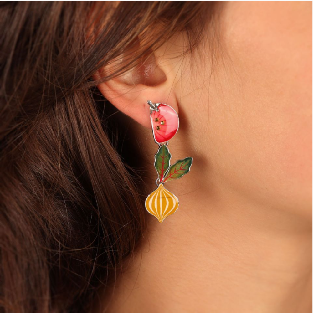 Pendientes Medianos Multicolor Fantasía