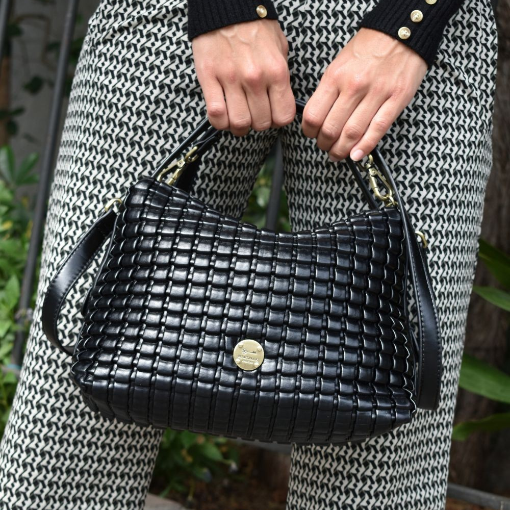 Bolso Bandolera Wrinkled Negro