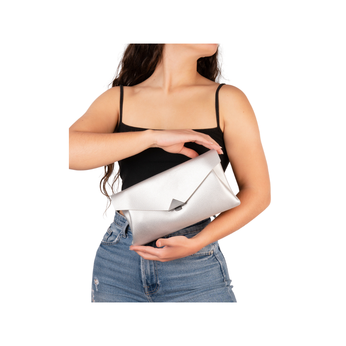 Bolso de Mano Plata