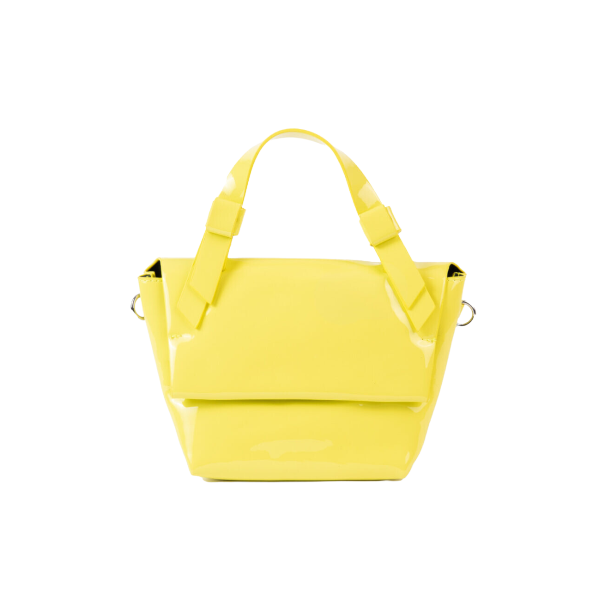Bolso Mano Amarillo Charol
