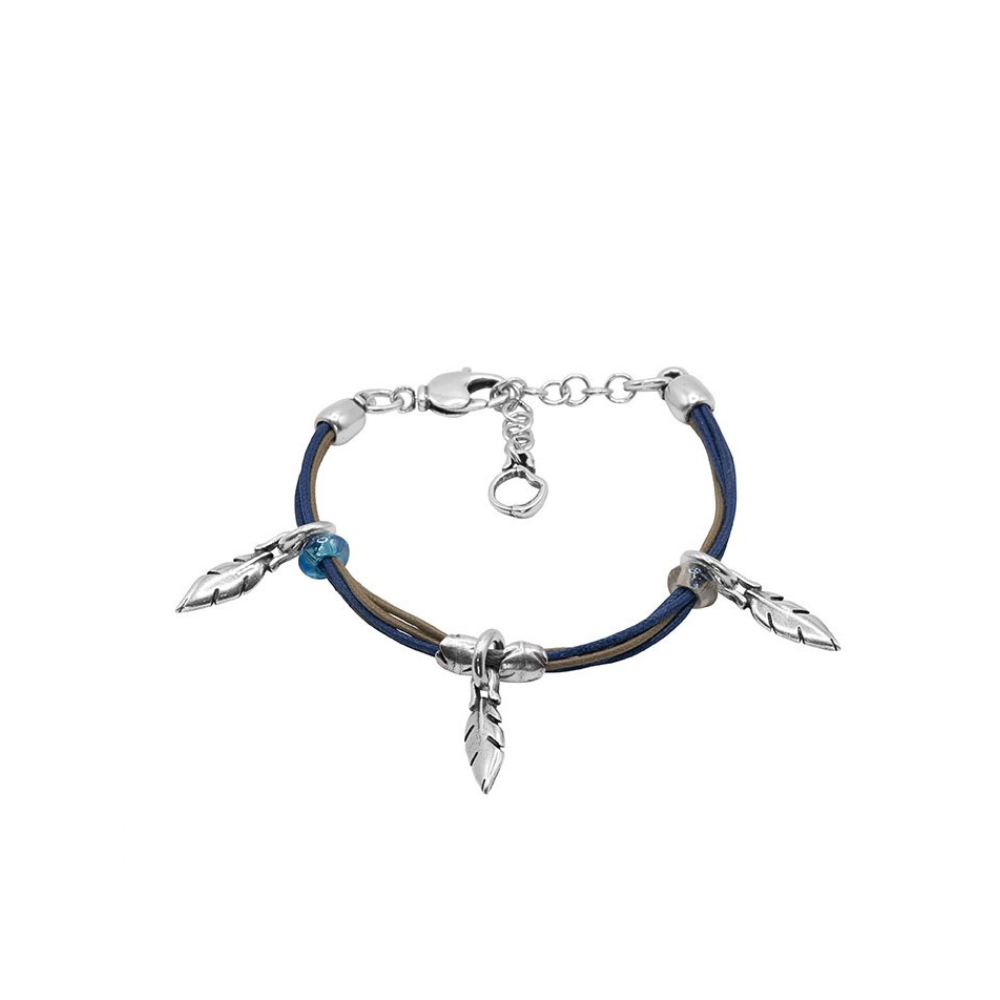 Pulsera Plumas Indomable Azul