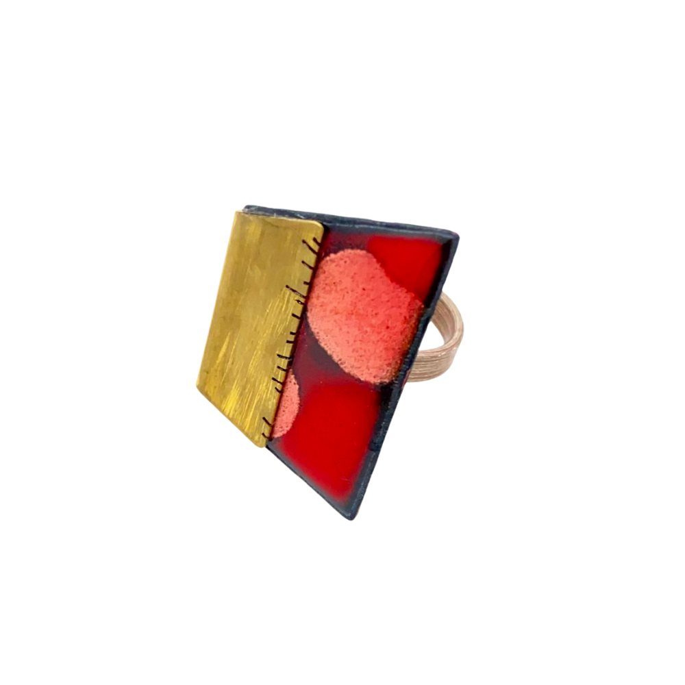 Anillo Cubo Latón