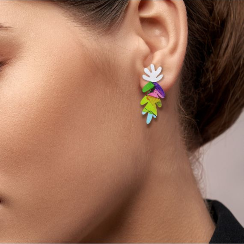 Pendientes Lucía Pequeño Plata y Color