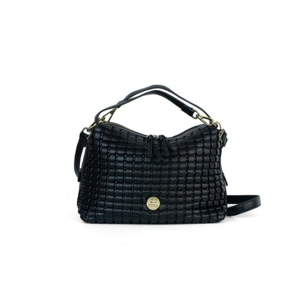 Bolso Bandolera Wrinkled Negro