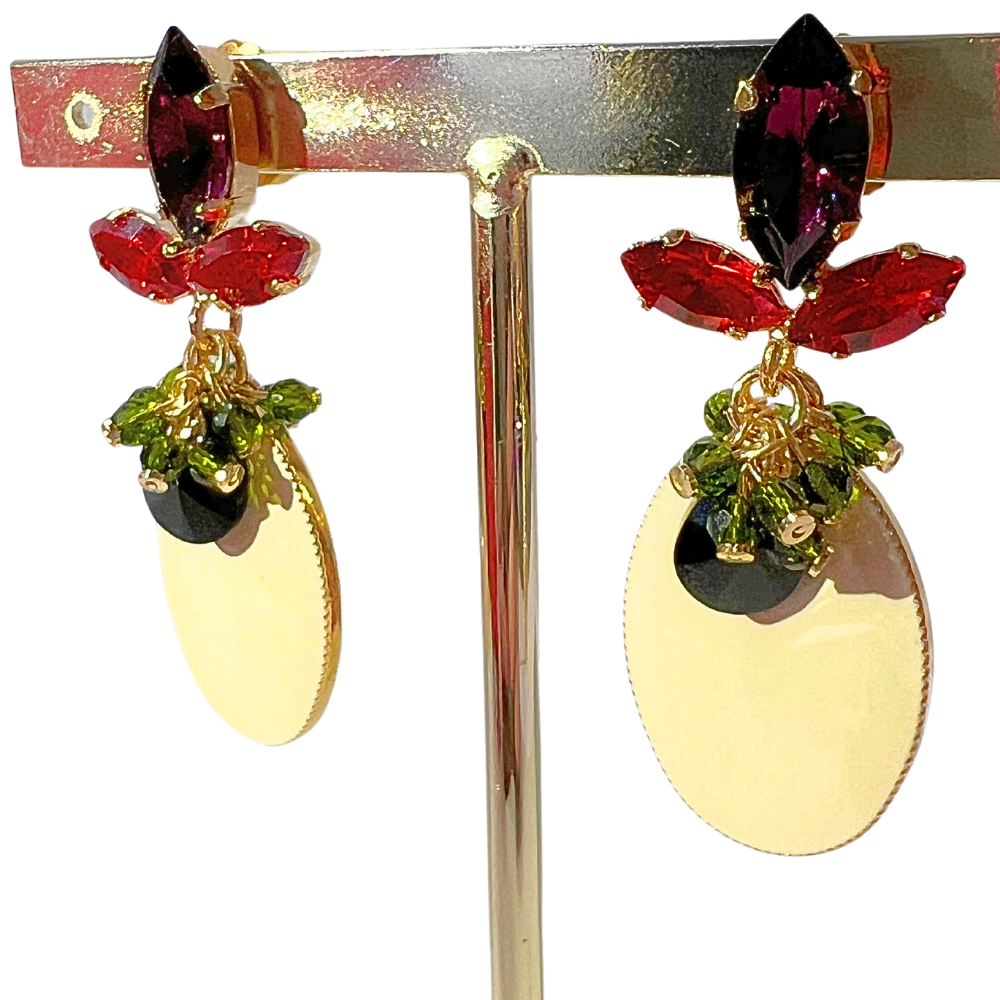 Pendientes Piedra Ovalada Blanca