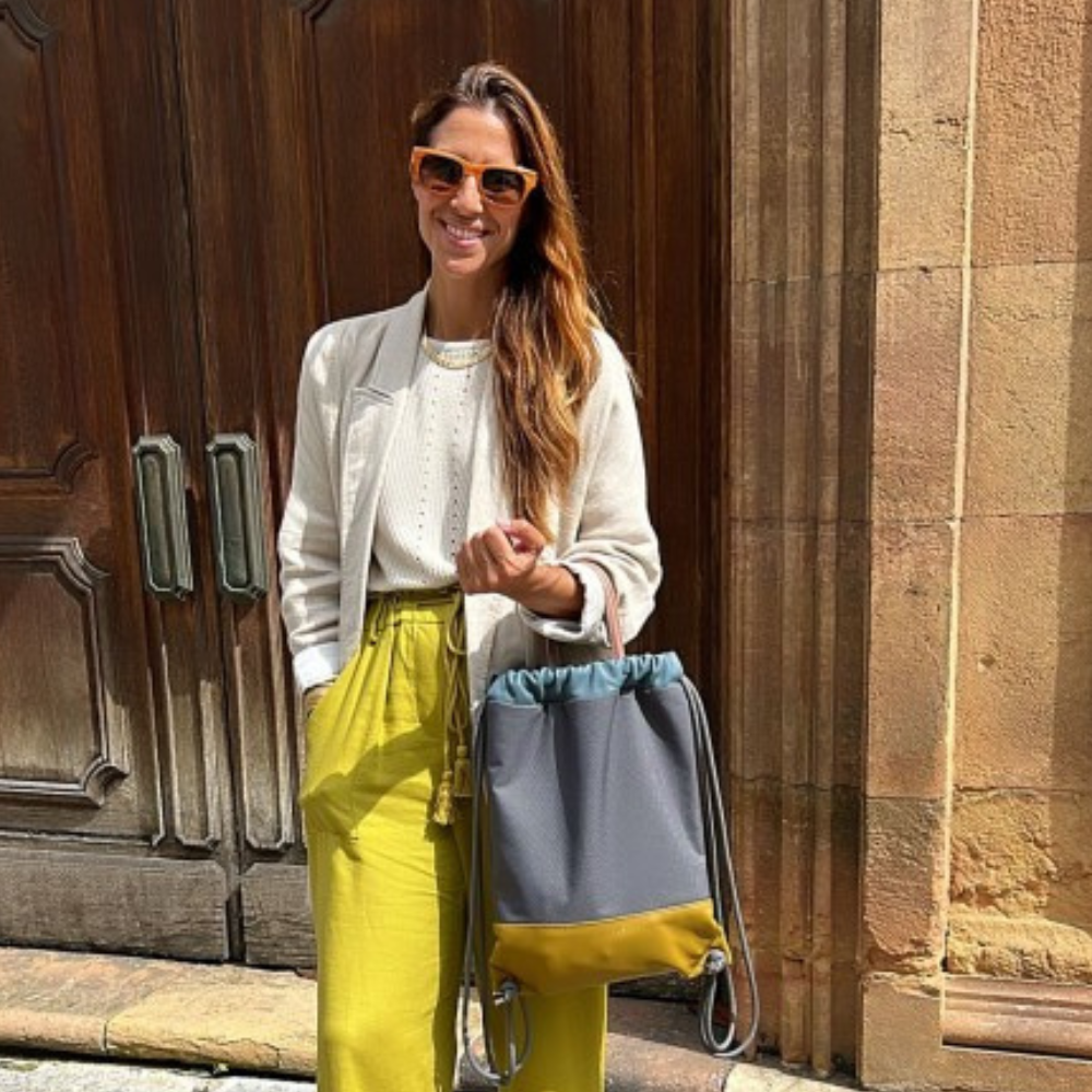 Bolso Mochila Sevalle Ocre Gris