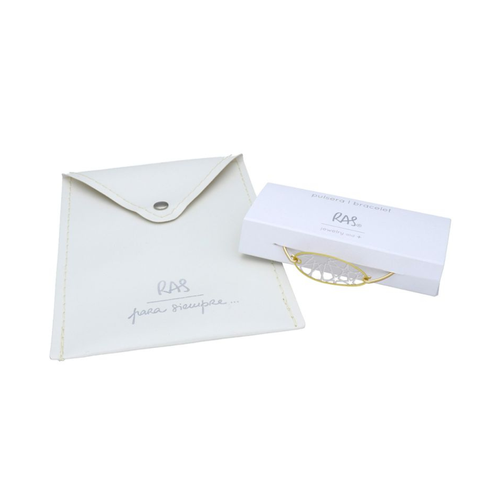 Pulsera Granada en Oro y Blanco