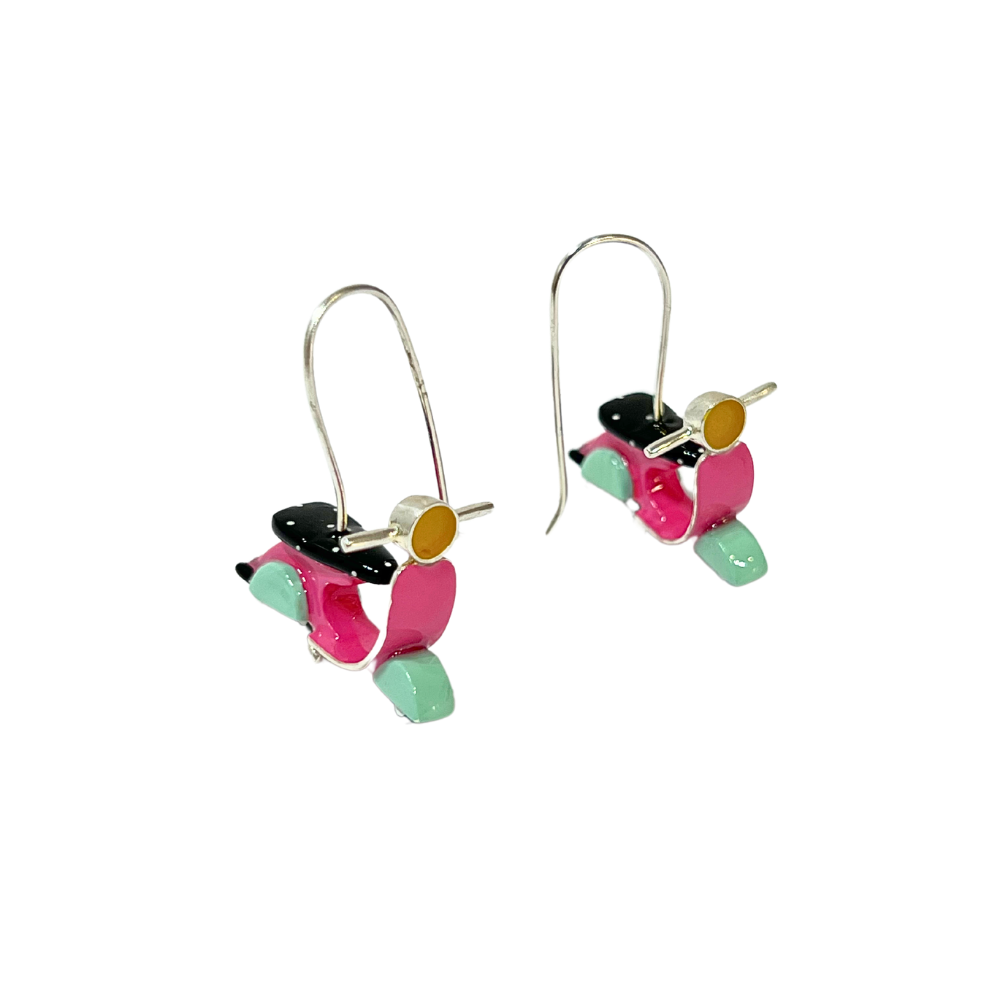 Pendientes Vespa Rosa