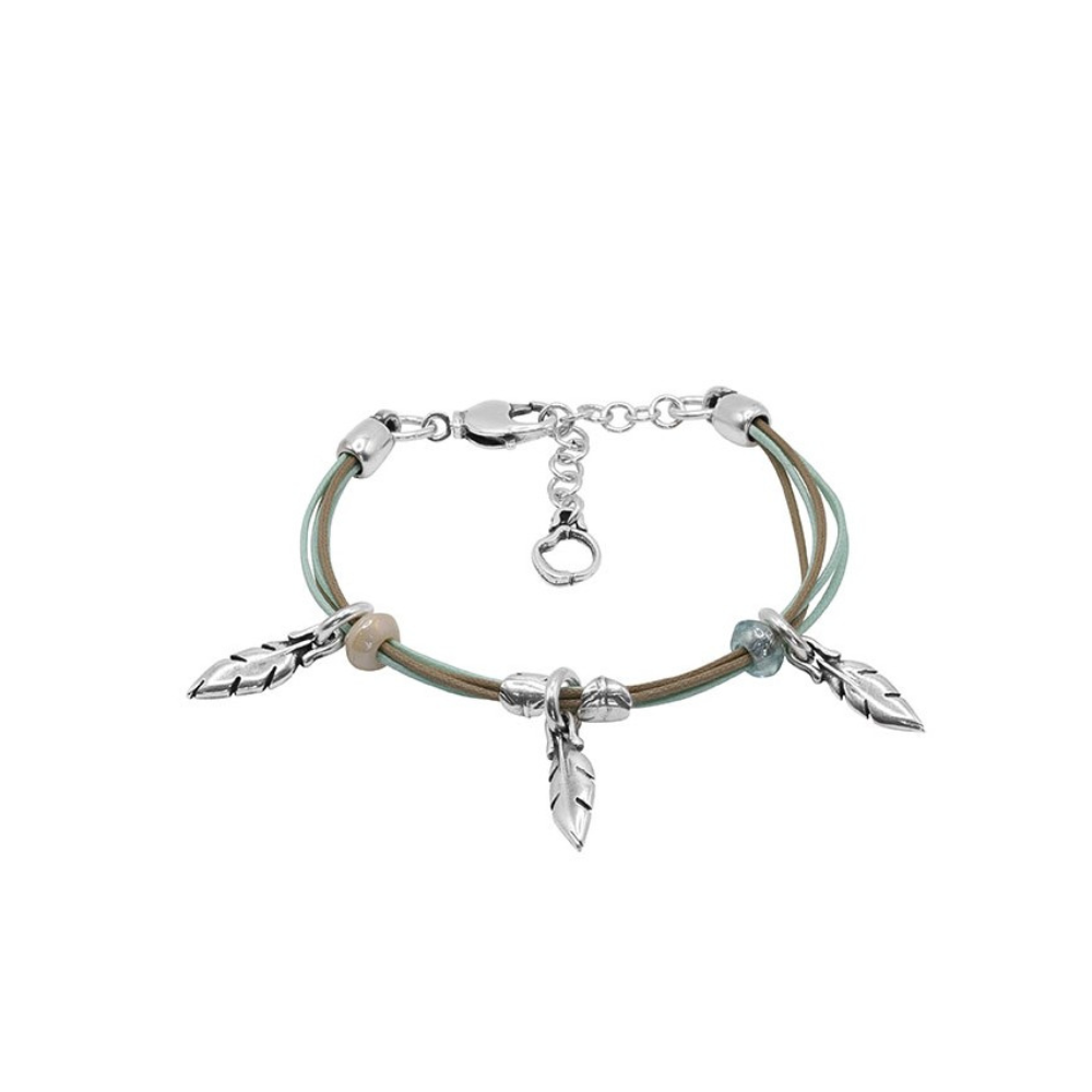 Pulsera Plumas Indomable Turquesa