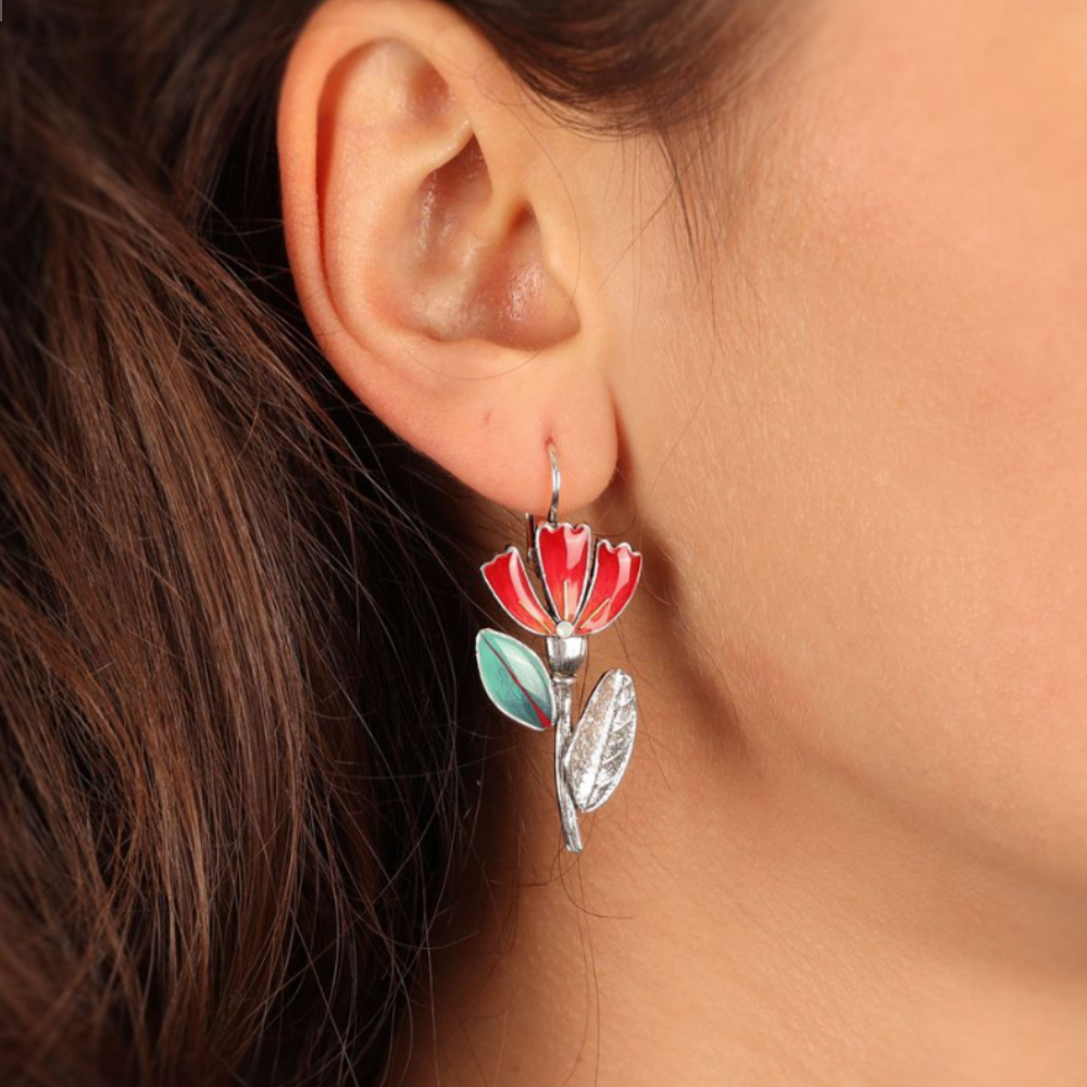 Pendientes Amapolas Fantasía