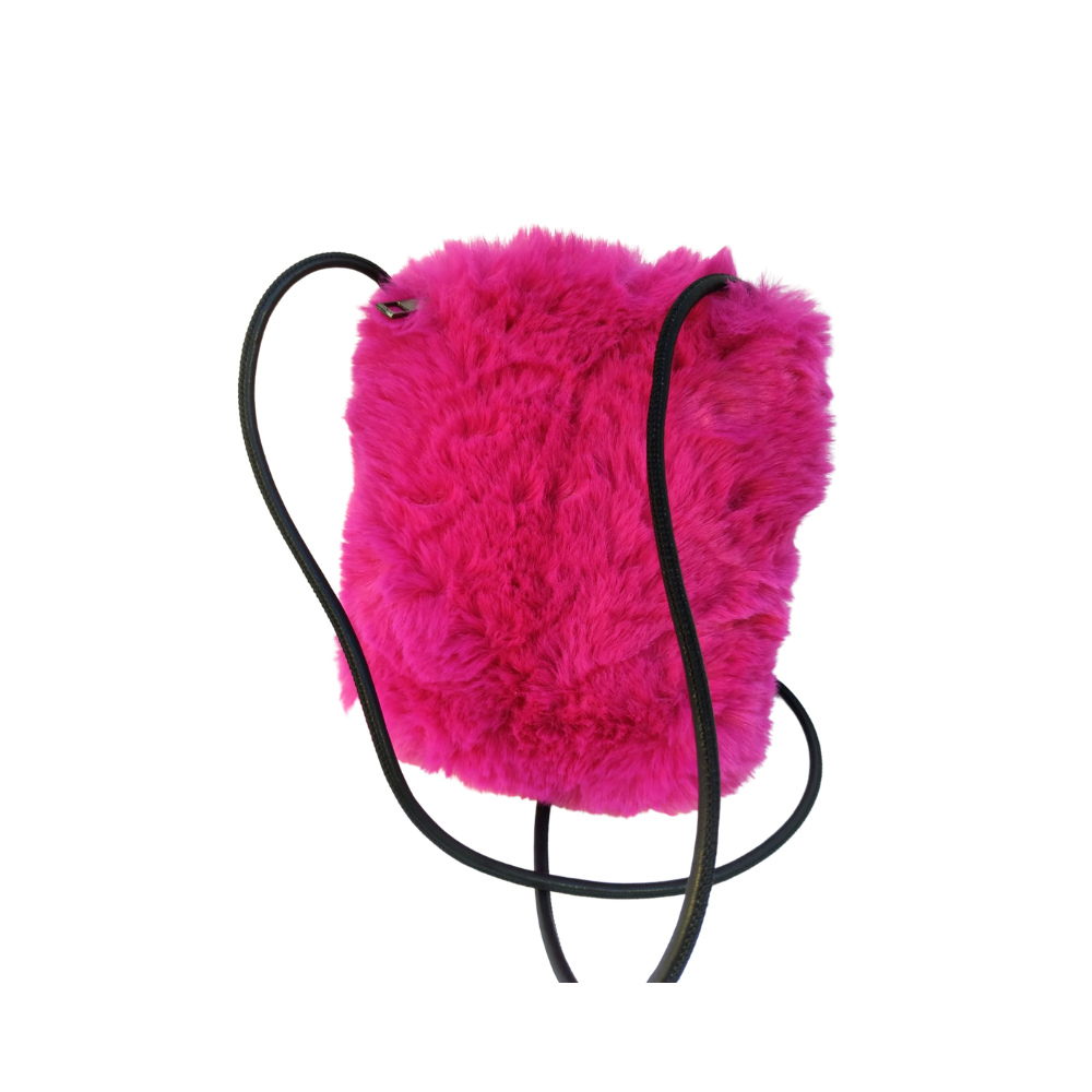 Bolso Bandolera Pelo Rosa
