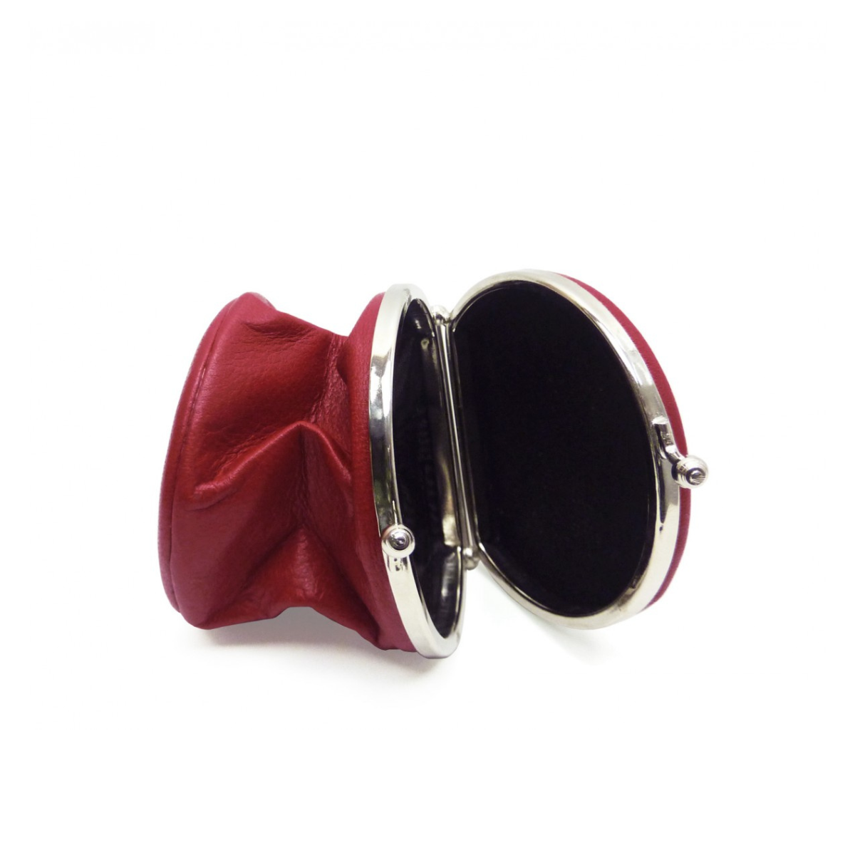 Monedero Plegable de Piel Rojo