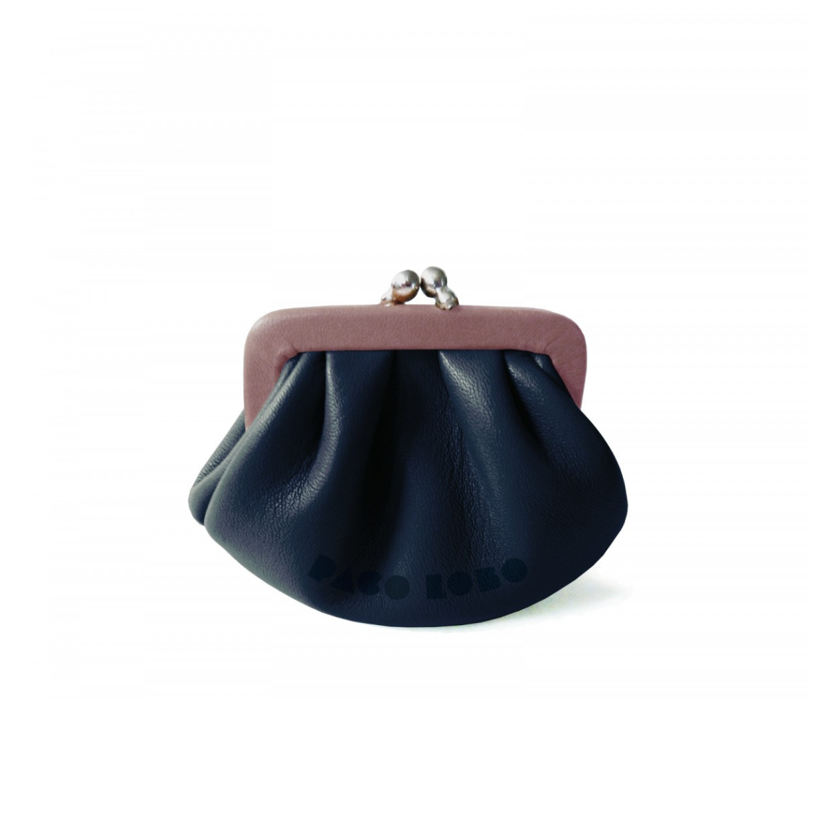 Monedero Pequeño de Piel Azul y Rosa