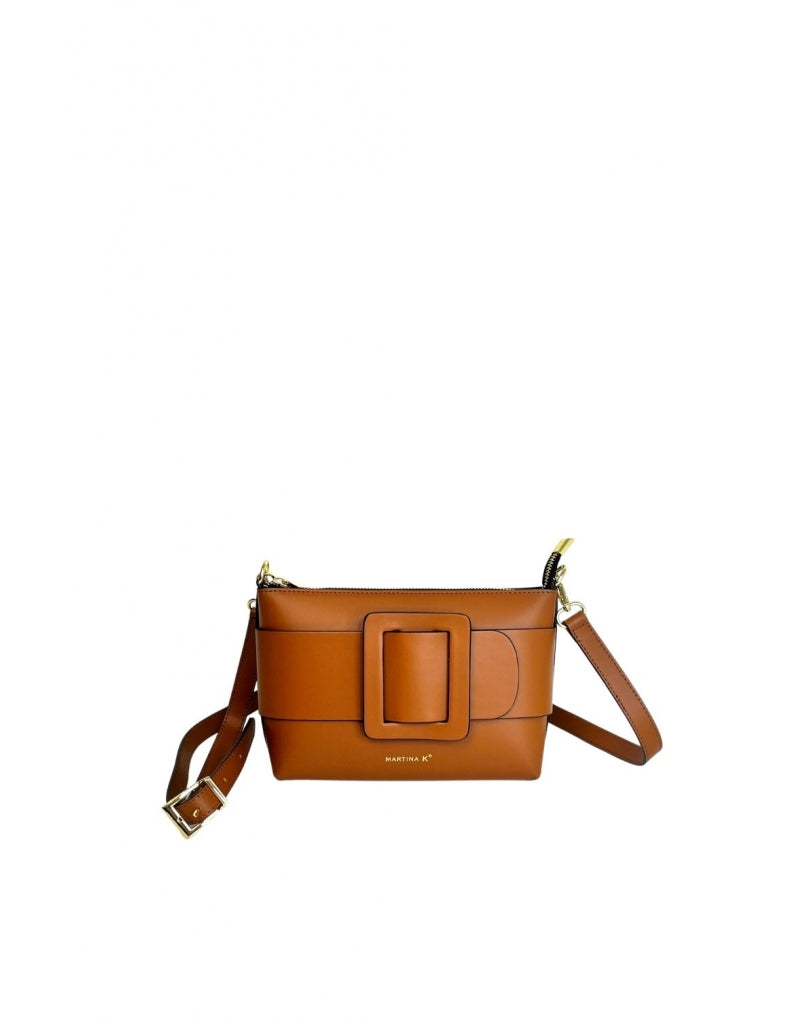 Bolso Piel Camel Hebilla