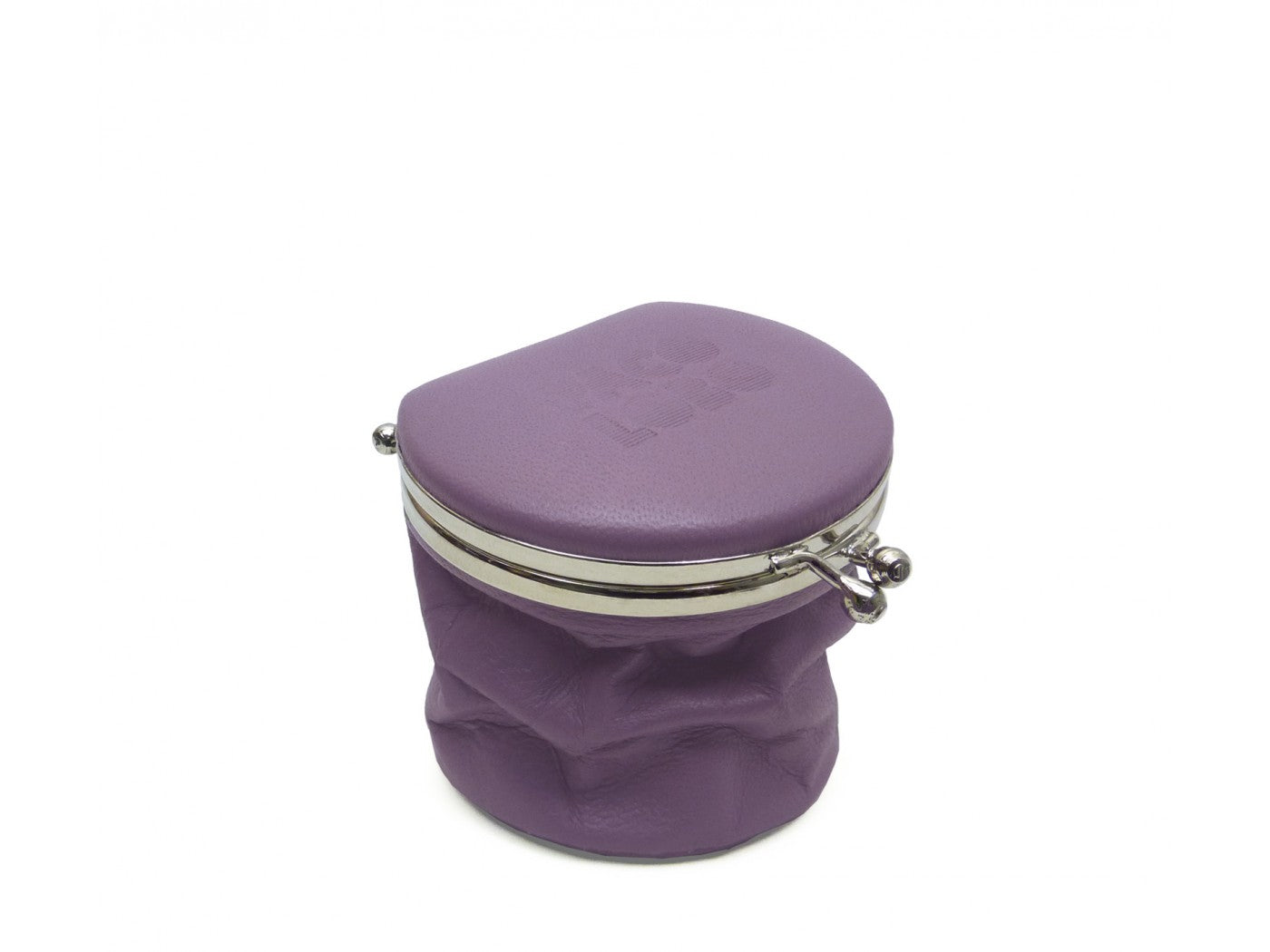 Monedero Plegable de Piel Morado