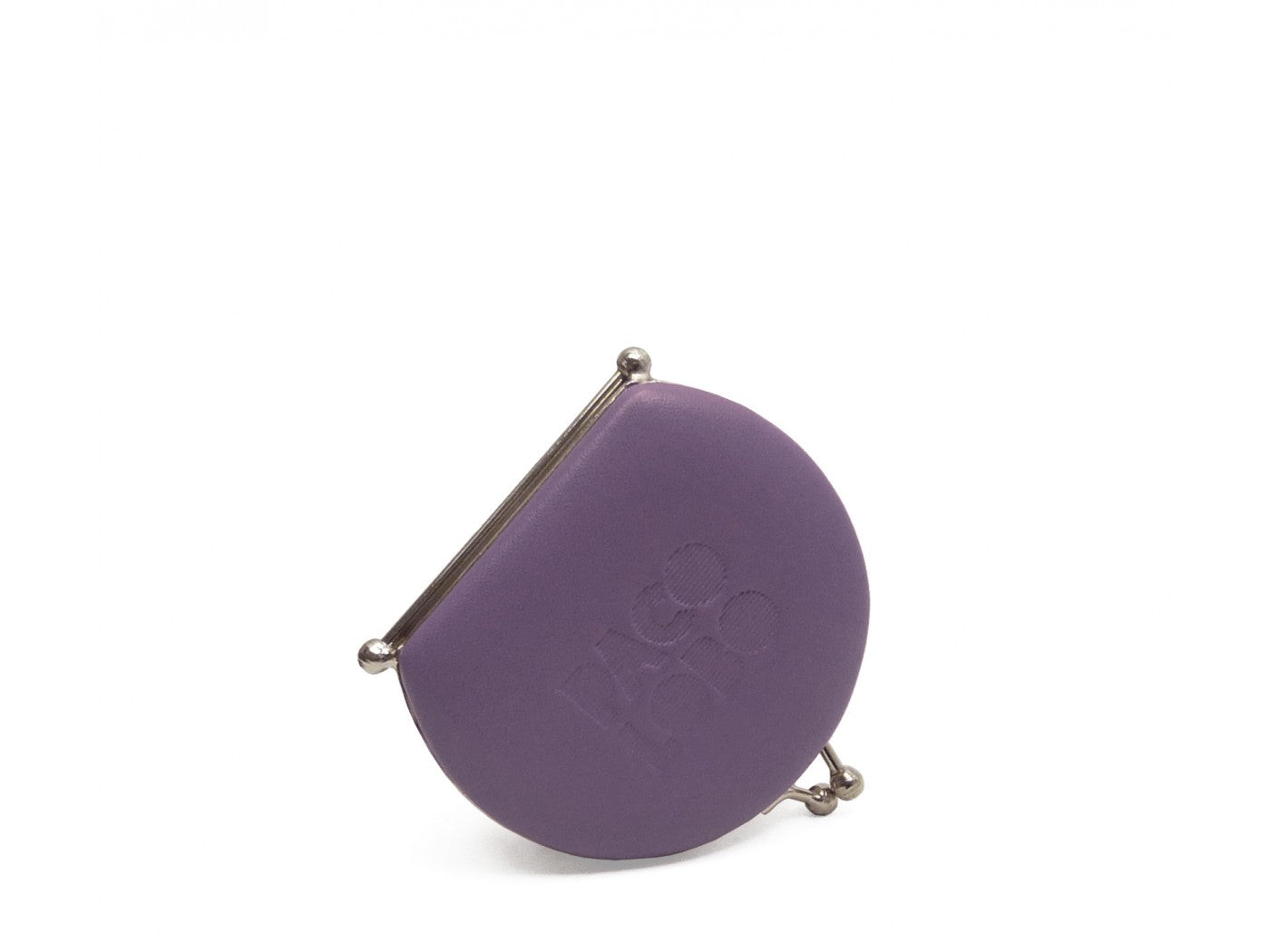 Monedero Plegable de Piel Morado