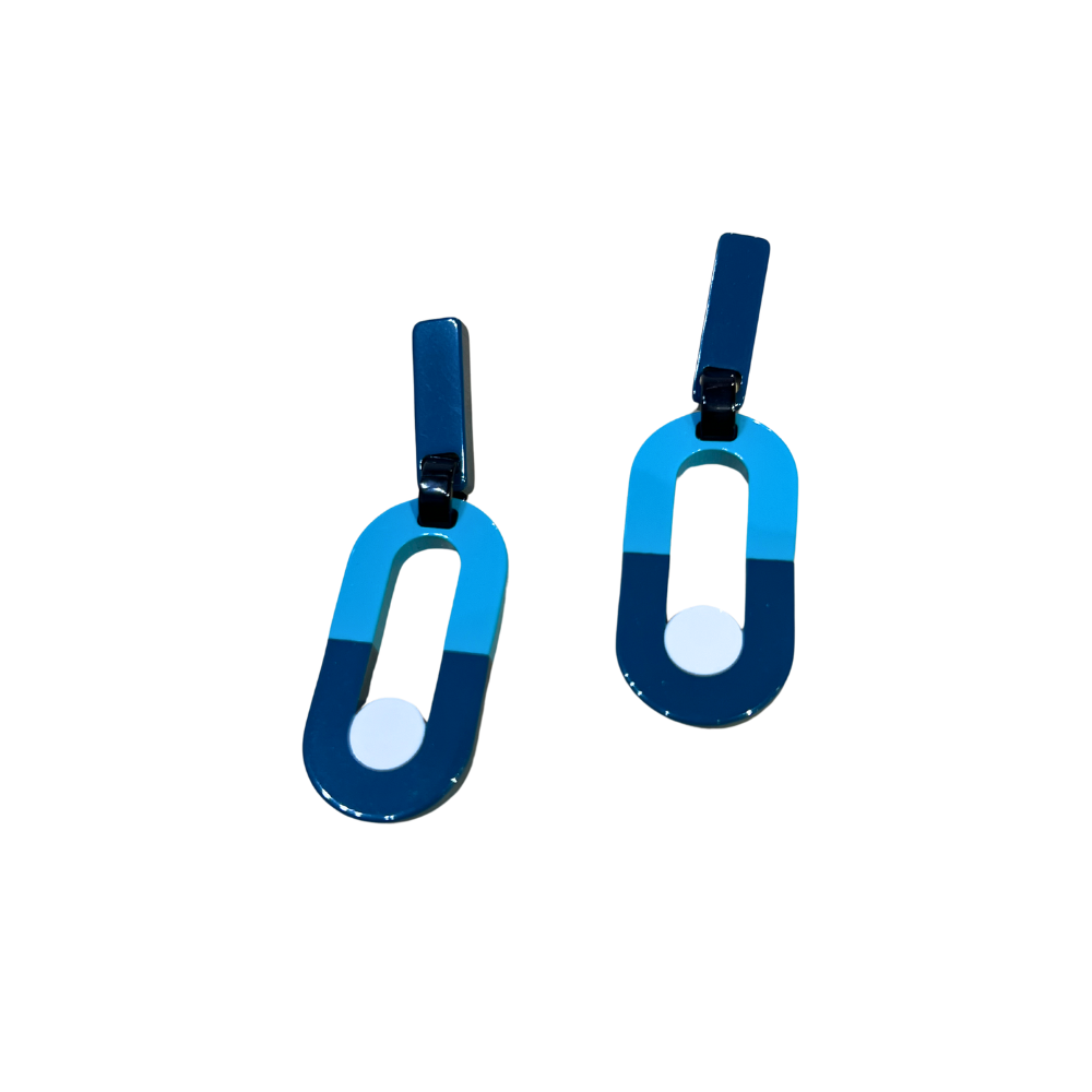 Pendientes Bicolor Azul