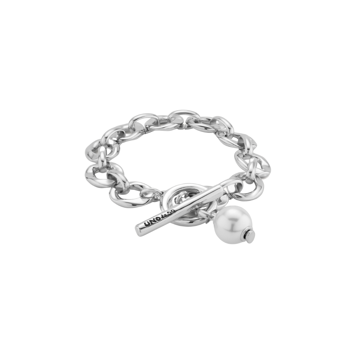 Pulsera en Plata de Eslabones Uno de 50